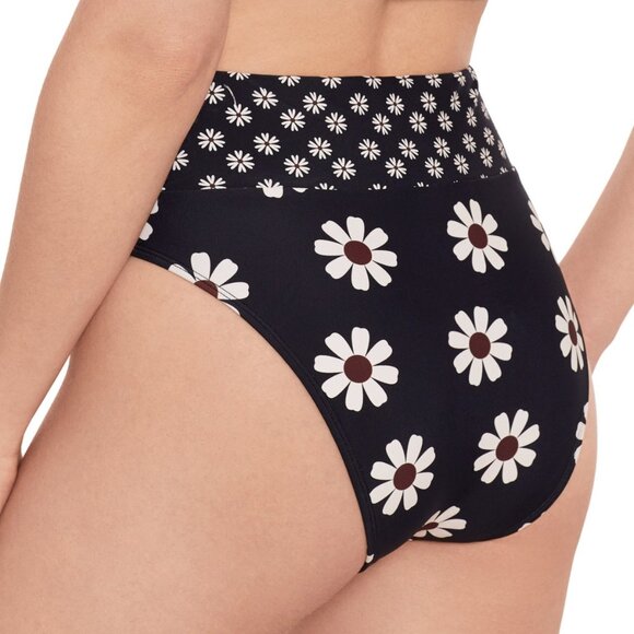 Salt + Cove Floral High-Waisted Wide Band Bikini Bottom - Medium - Picture 2 of 3